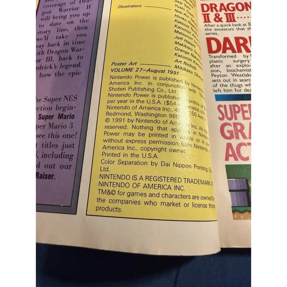 Nintendo Power Issue #27 (Mega Man in Dr. Wily's Revenge) See Pics